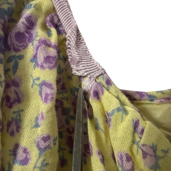 LoveShackFancy Womens Jessie Floral Maxi Dress Sz 0 Purple Rain Drop Lined - Picture 11 of 13